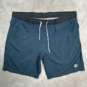 Vuori Men's Athletic Shorts - Blue and Black